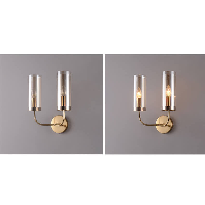 Glass Iron Wall Lamp