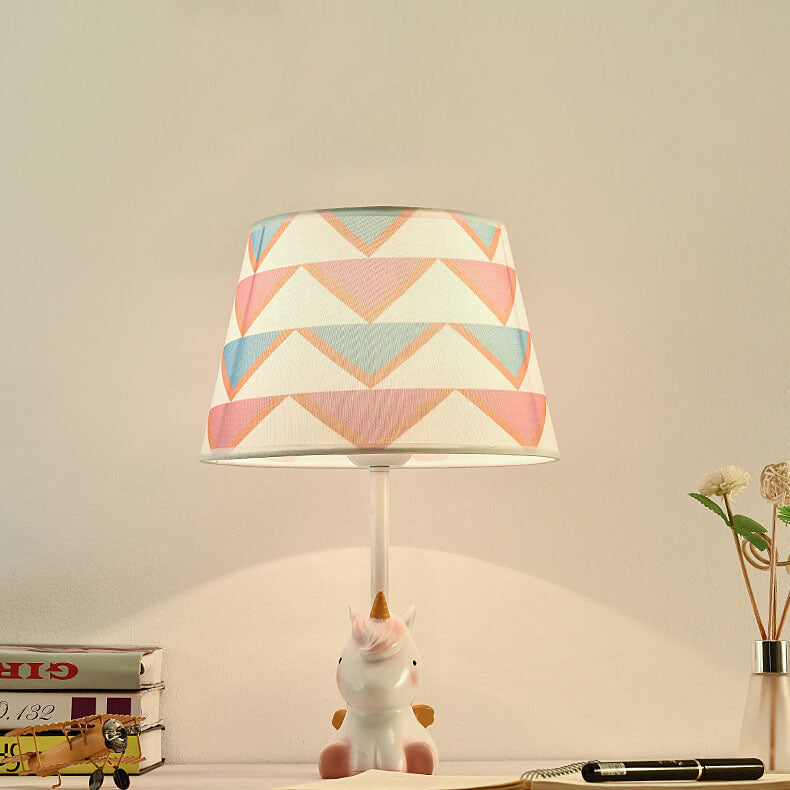Fun Cartoon Pattern Resin Table Lamp
