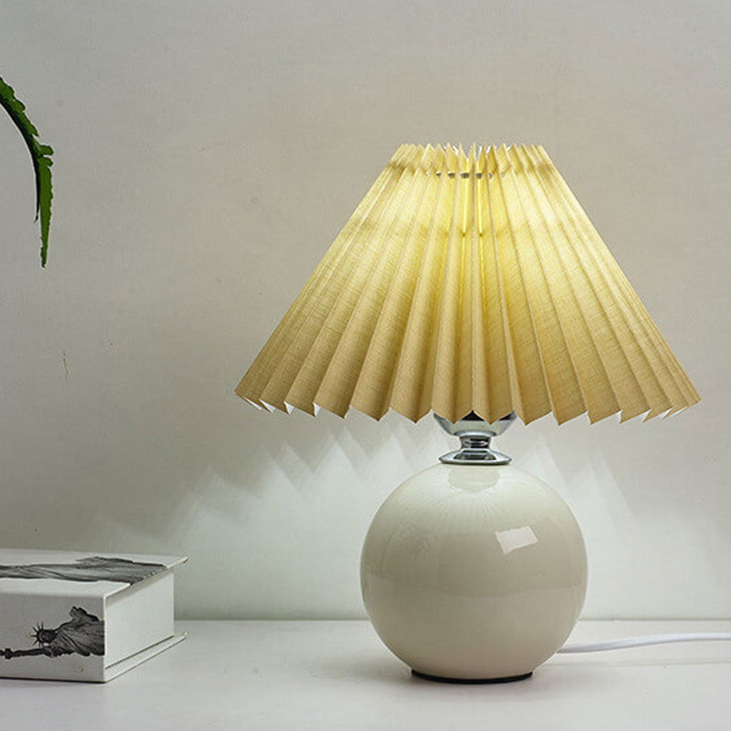 Ceramic Pleated Table Lamp