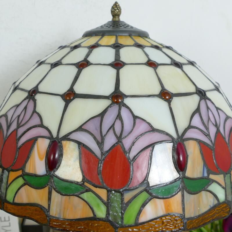 Baroque Umbrella Resin Stained 3-Light Table Lamp