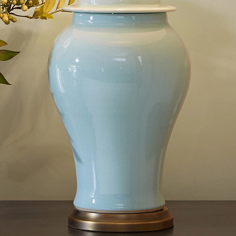 Ceramic Fabric Conic Vase Table Lamp