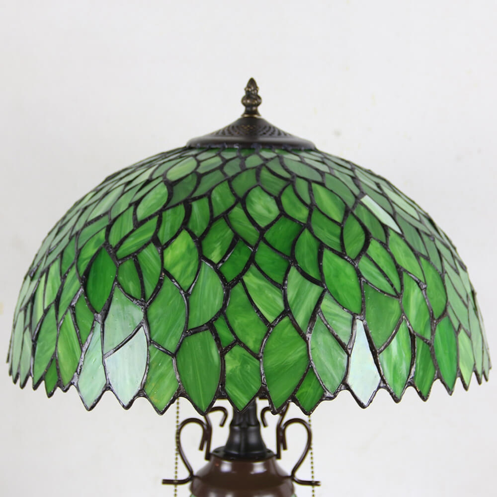 Stained Glass Hexagonal Dome 2-Light Table Lamp