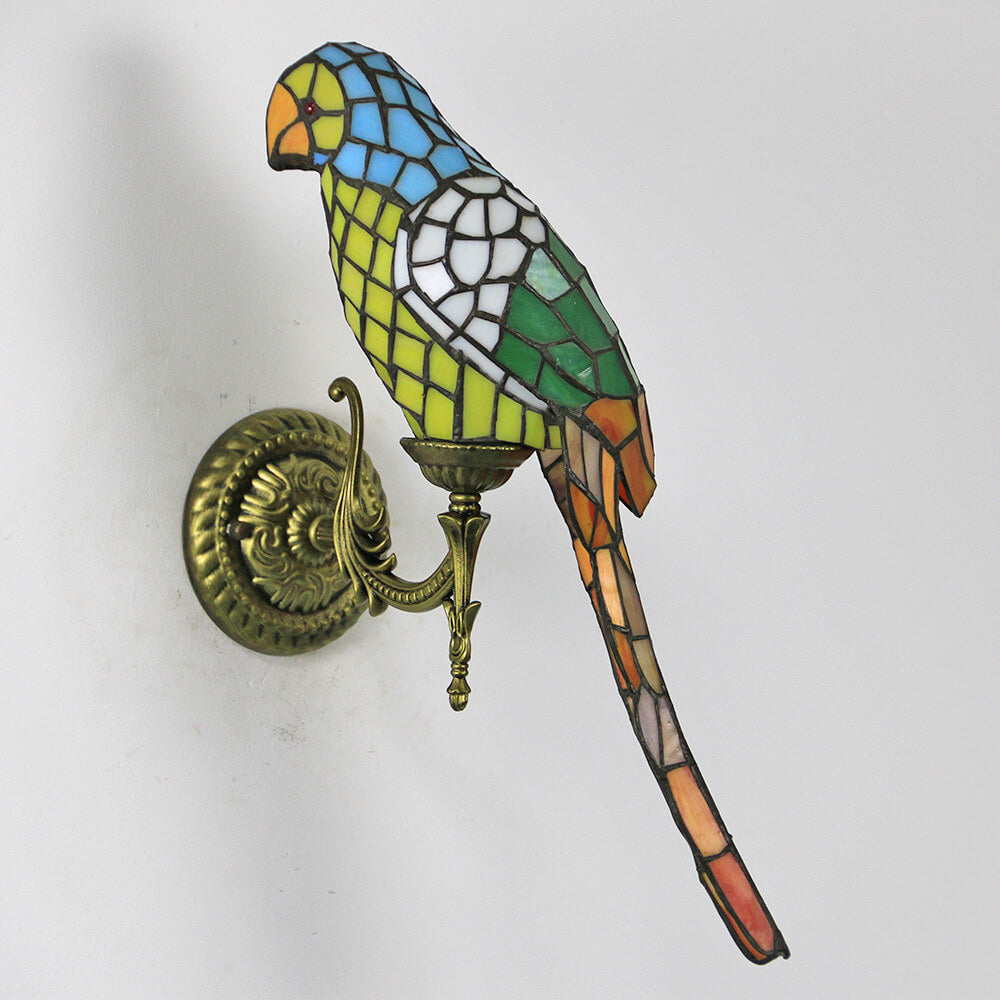 Parrot Stained Glass Wall Lamp