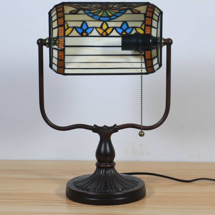 Floral Butterfly Stained Glass Table Lamp