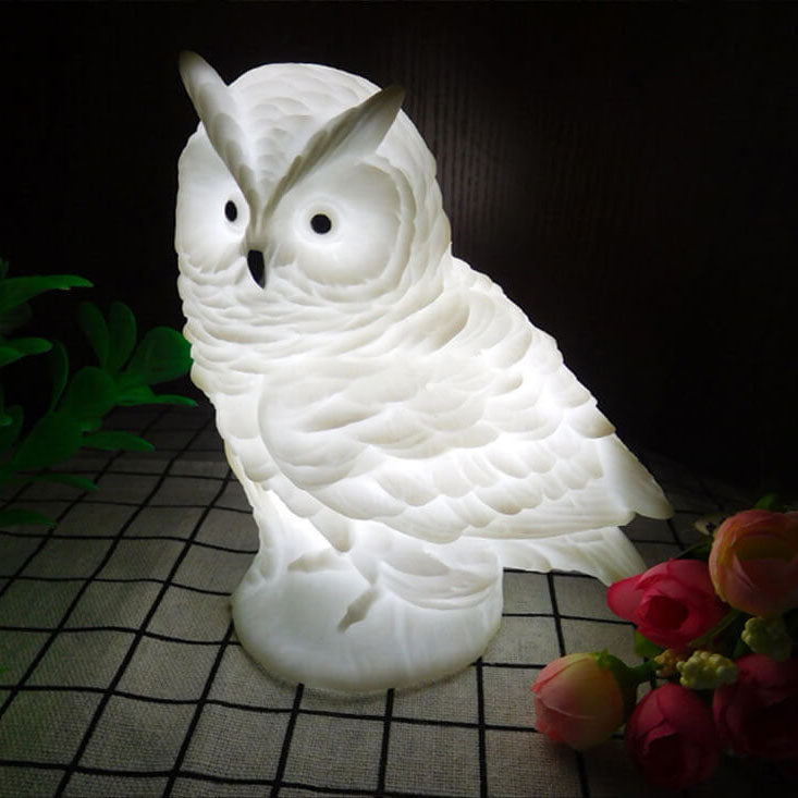 Owl Enamel Night Table Lamp