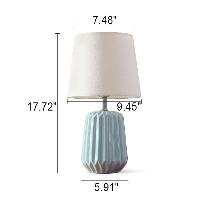 Macaron Ceramic Fabric Table Lamp