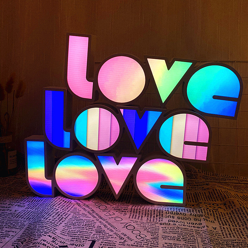 PS LOVE Letter Bedroom Table Lamp