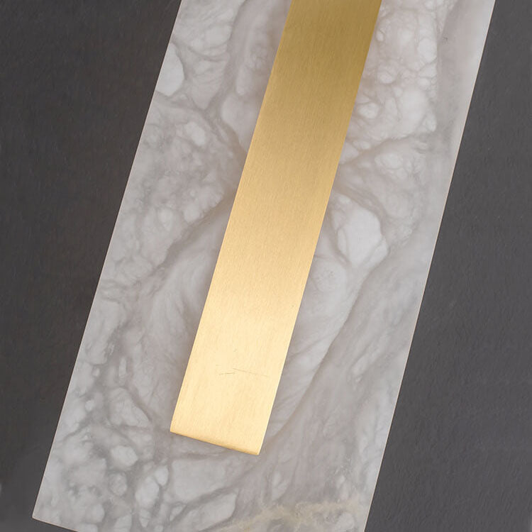 Brass Marble Oval Square Wall Lamp