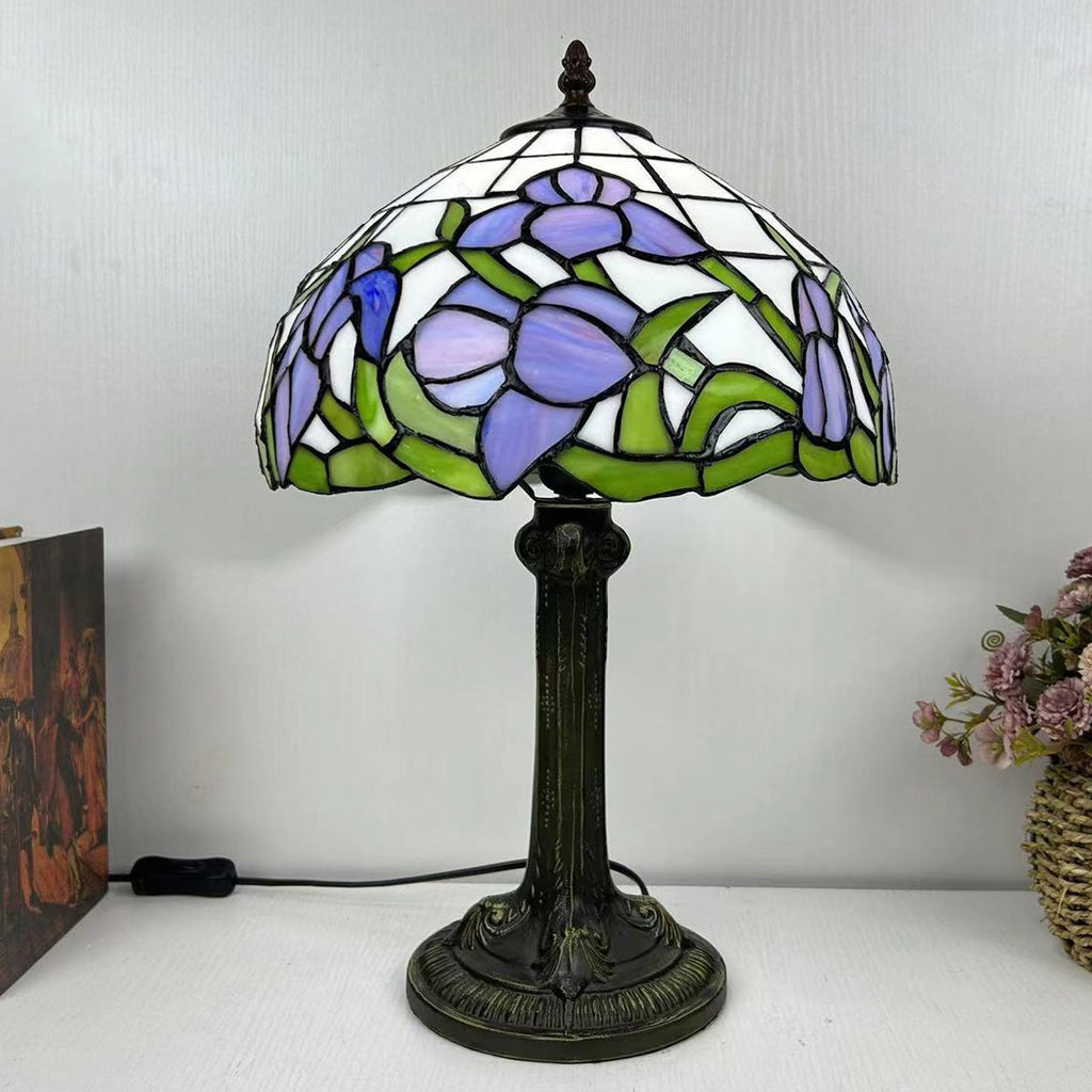 Dome Flower Iron Glass Table Lamp