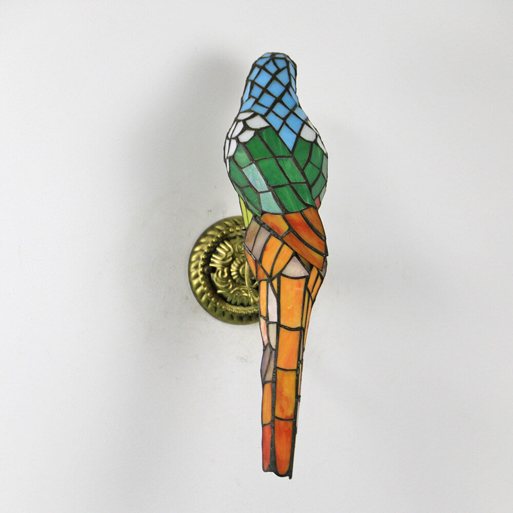 Parrot Stained Glass Wall Lamp