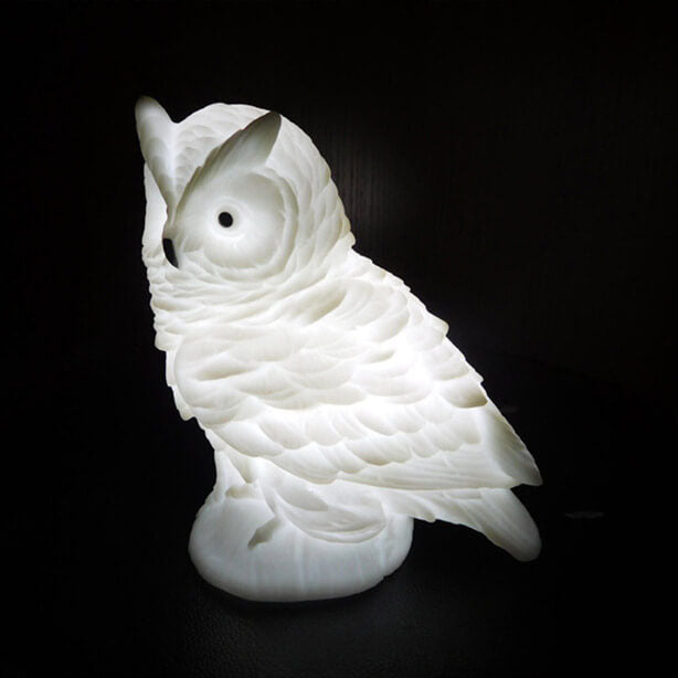 Owl Enamel Night Table Lamp