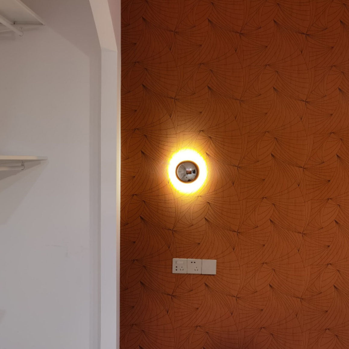 Meteorite Semicircle Metal Bedroom Wall Lamp