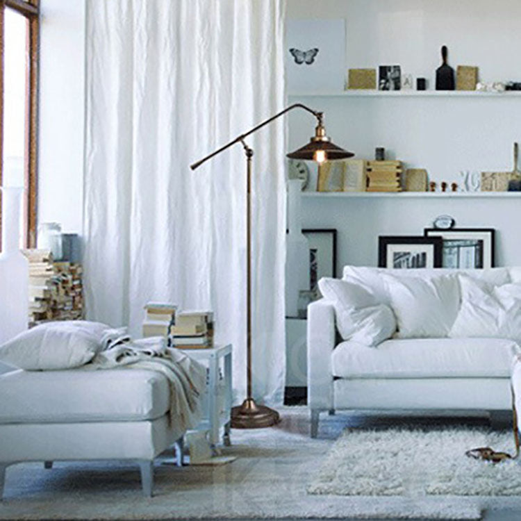 Contemporary Industrial Cylindrical Long Floor Lamp
