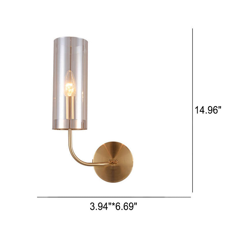 Glass Iron Wall Lamp