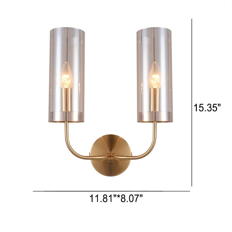 Glass Iron Wall Lamp