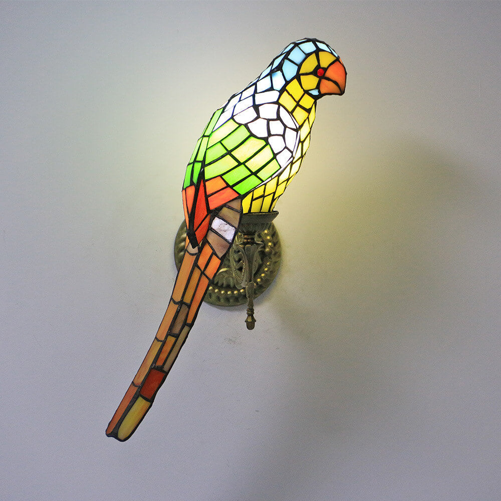 Parrot Stained Glass Wall Lamp