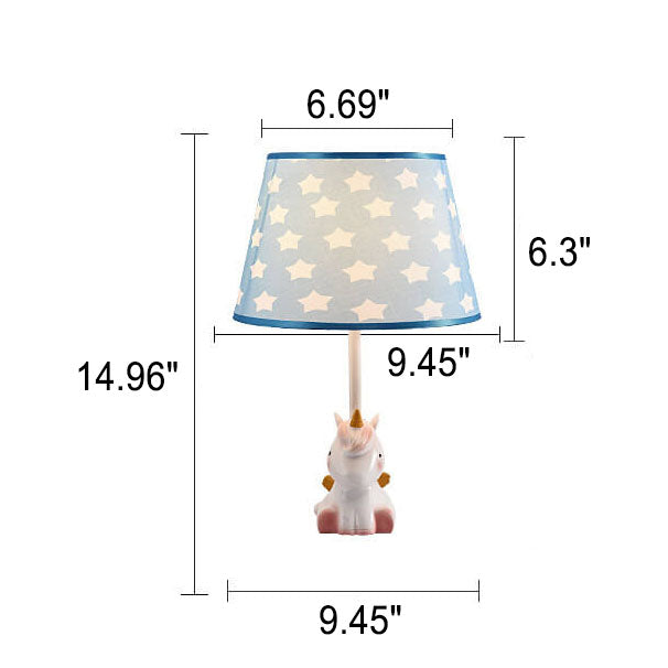 Fun Cartoon Pattern Resin Table Lamp