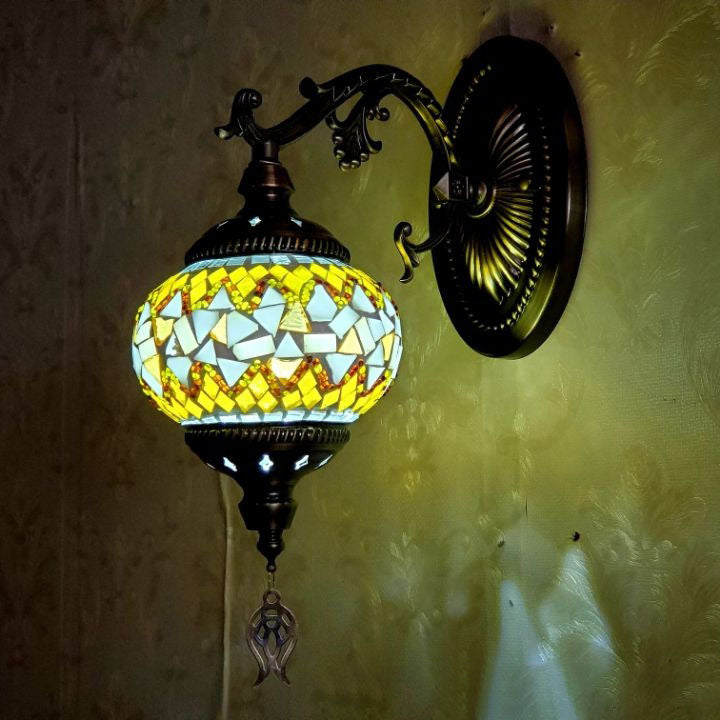 Exotic Cracked Glass Wall Lamp
