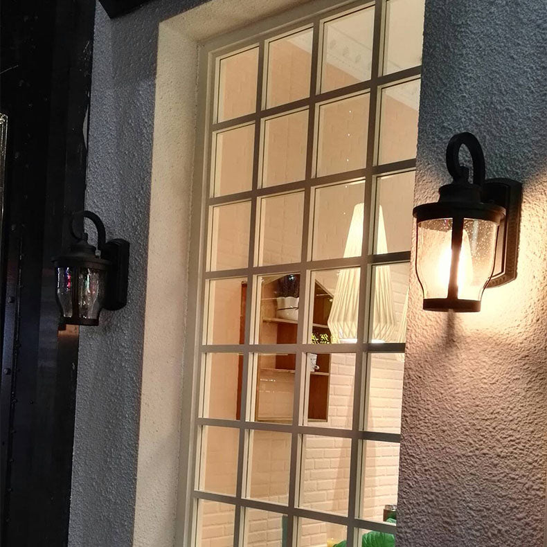 Rain Glass Column Jar Outdoor Light