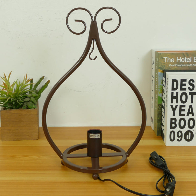Style Heart Stained Glass Table Lamp
