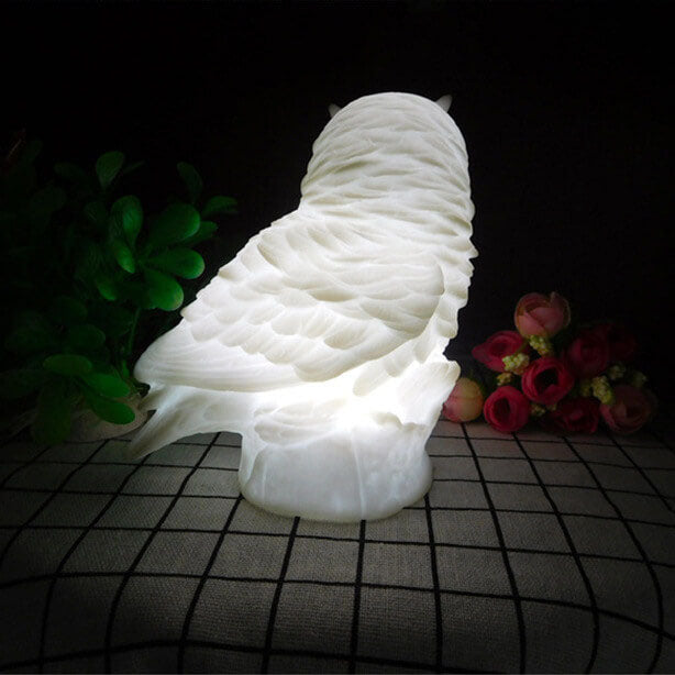 Owl Enamel Night Table Lamp