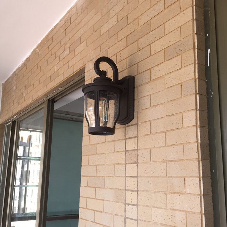 Rain Glass Column Jar Outdoor Light
