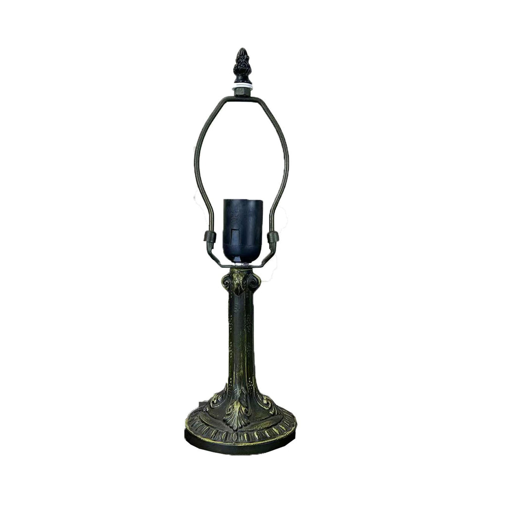 Alloy Glass Dome Flower Table Lamp
