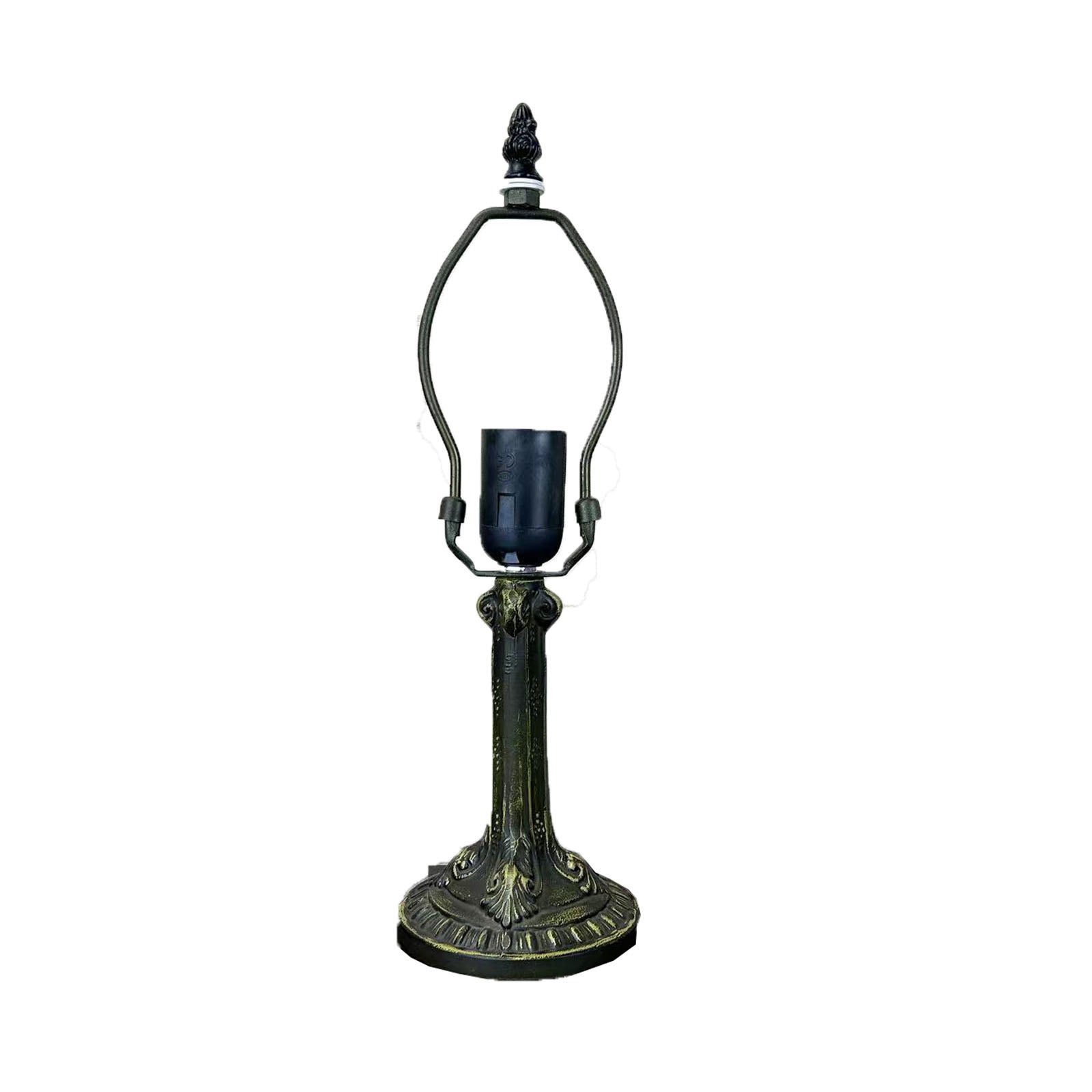 Alloy Glass Dome Flower Table Lamp