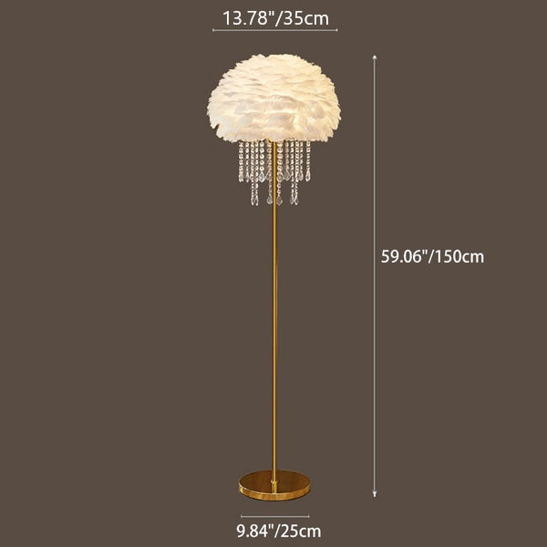 Modern Art Deco Cream Floor Lamp