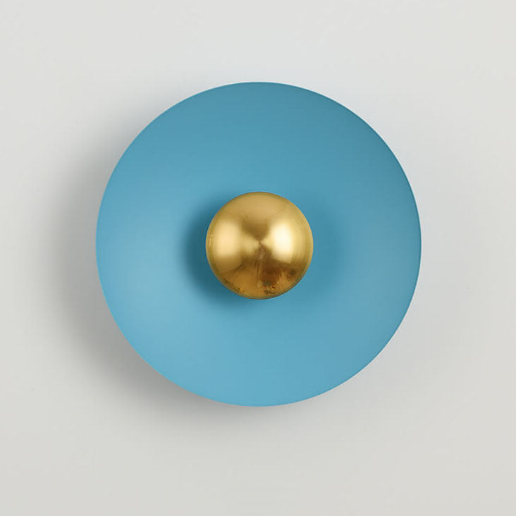 Multicolor Round Disc Hardware Wall Lamp