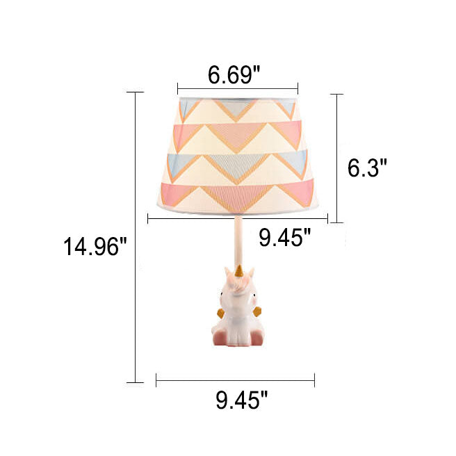 Fun Cartoon Pattern Resin Table Lamp
