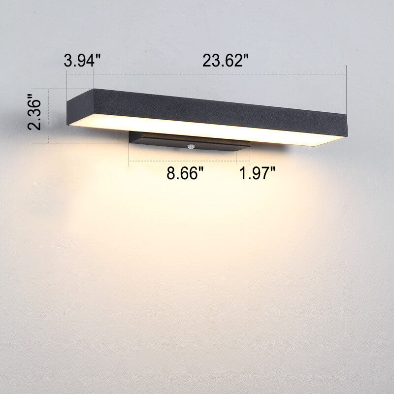 Rectangular Flat Sensor Outdoor Light