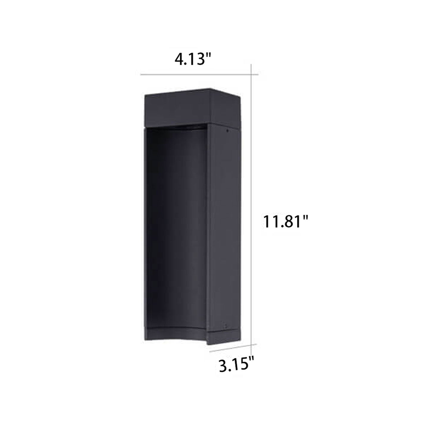 Simple Square Lawn Aluminum Outdoor Light