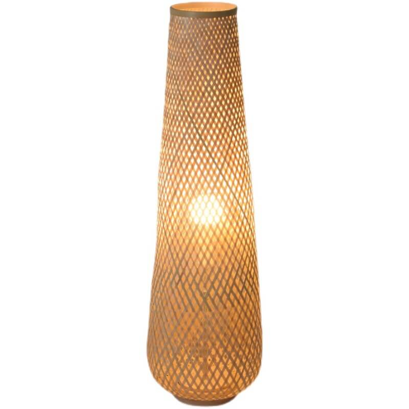 Modern Bamboo Weaving Column Floor Lamp