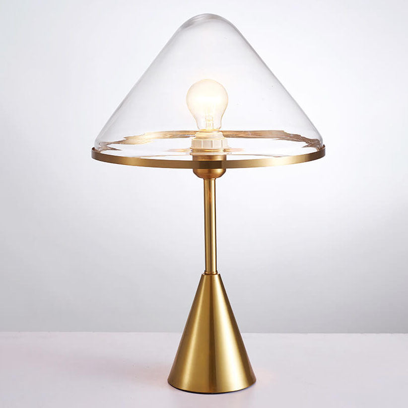 Glass Triangle Table Lamp