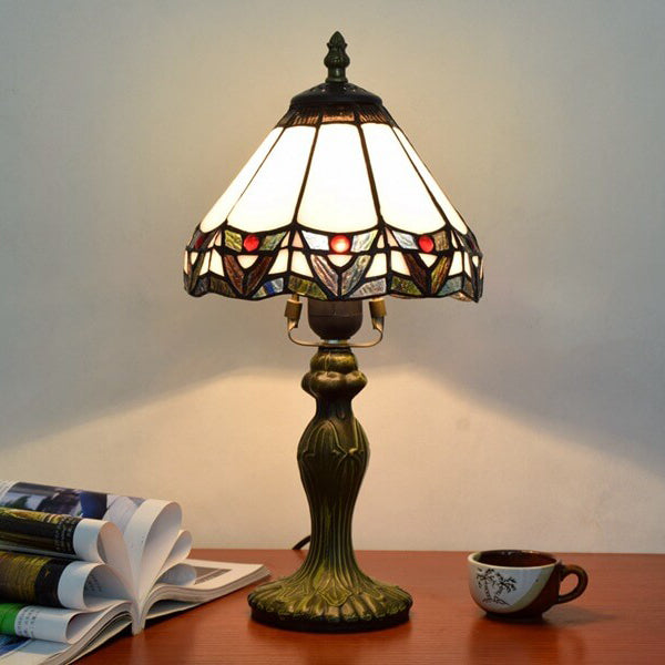 Baroque Stained Glass Bell Table Lamp