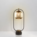 Amber Glass Ring Table Lamp