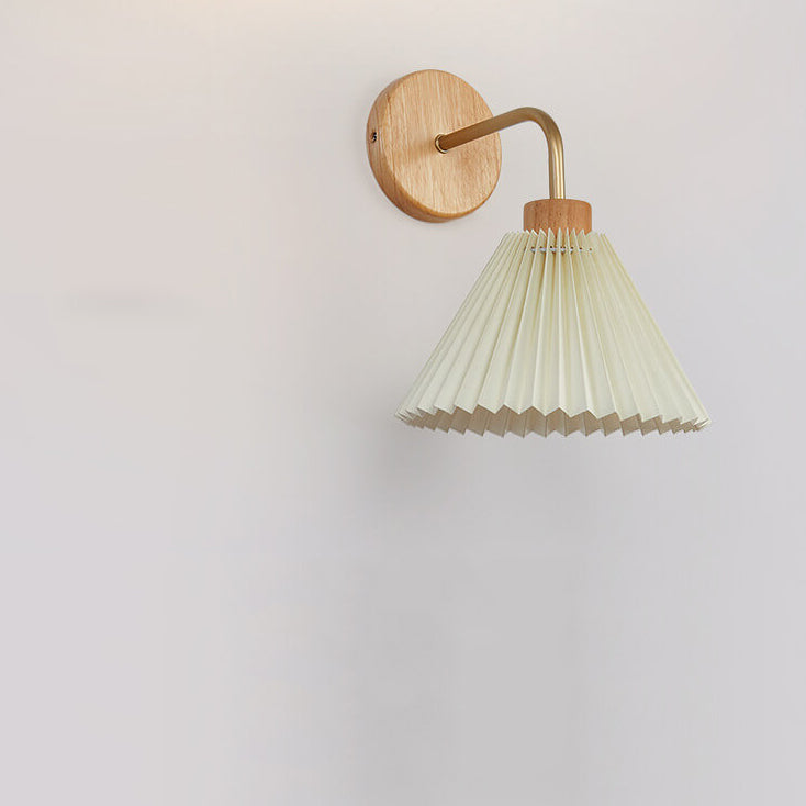 Pleated Umbrella Wall Lamp