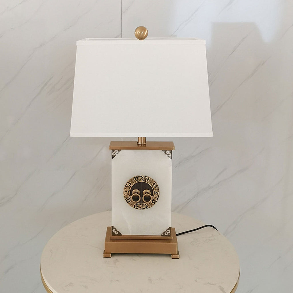 Lucite Copper Table Lamp
