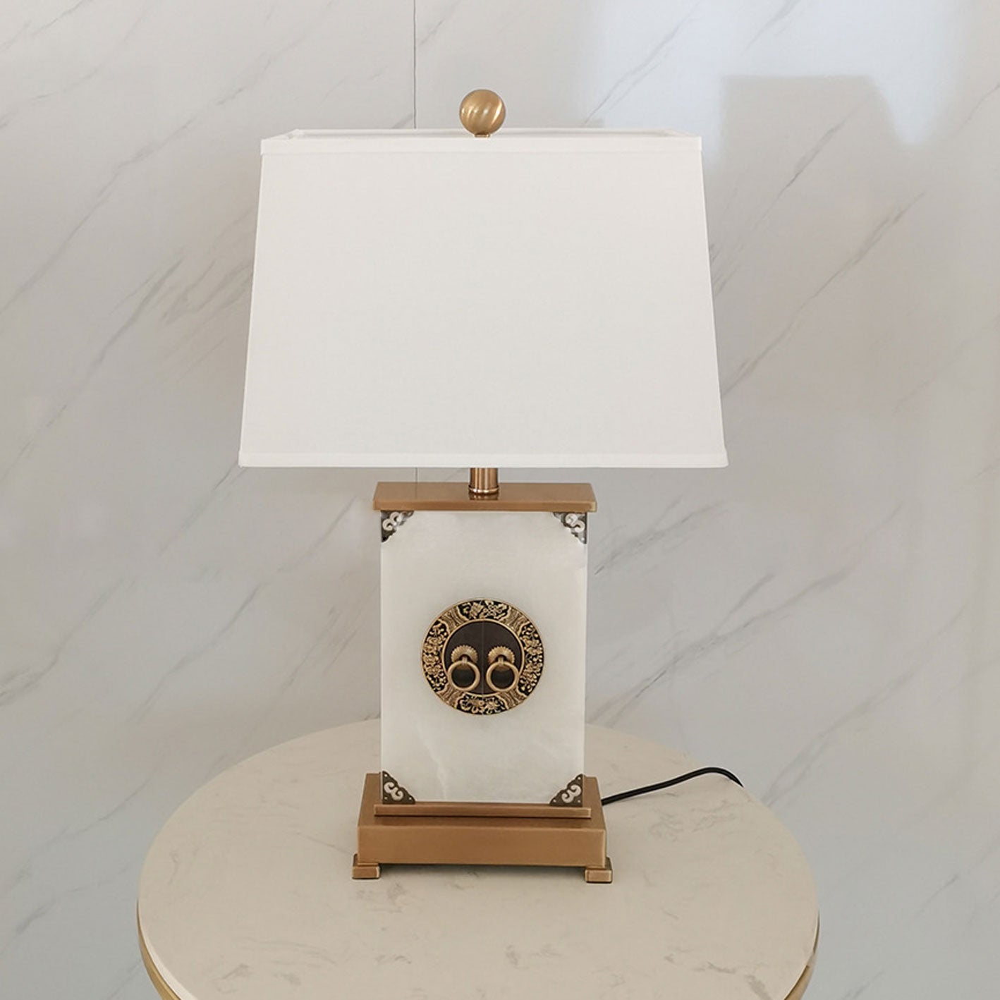 Lucite Copper Table Lamp