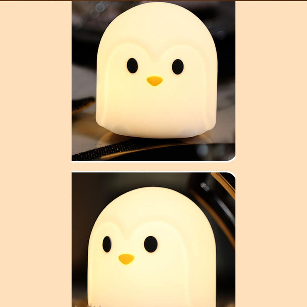 Colorful Penguin Shape Silicone Table Lamp