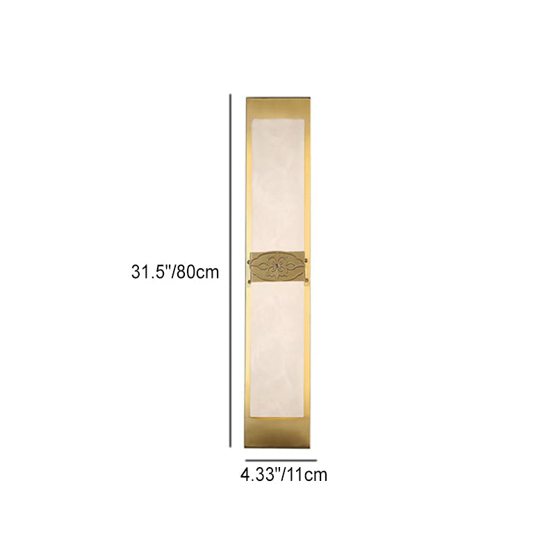 Copper Marble Cubic Strip Wall Lamp
