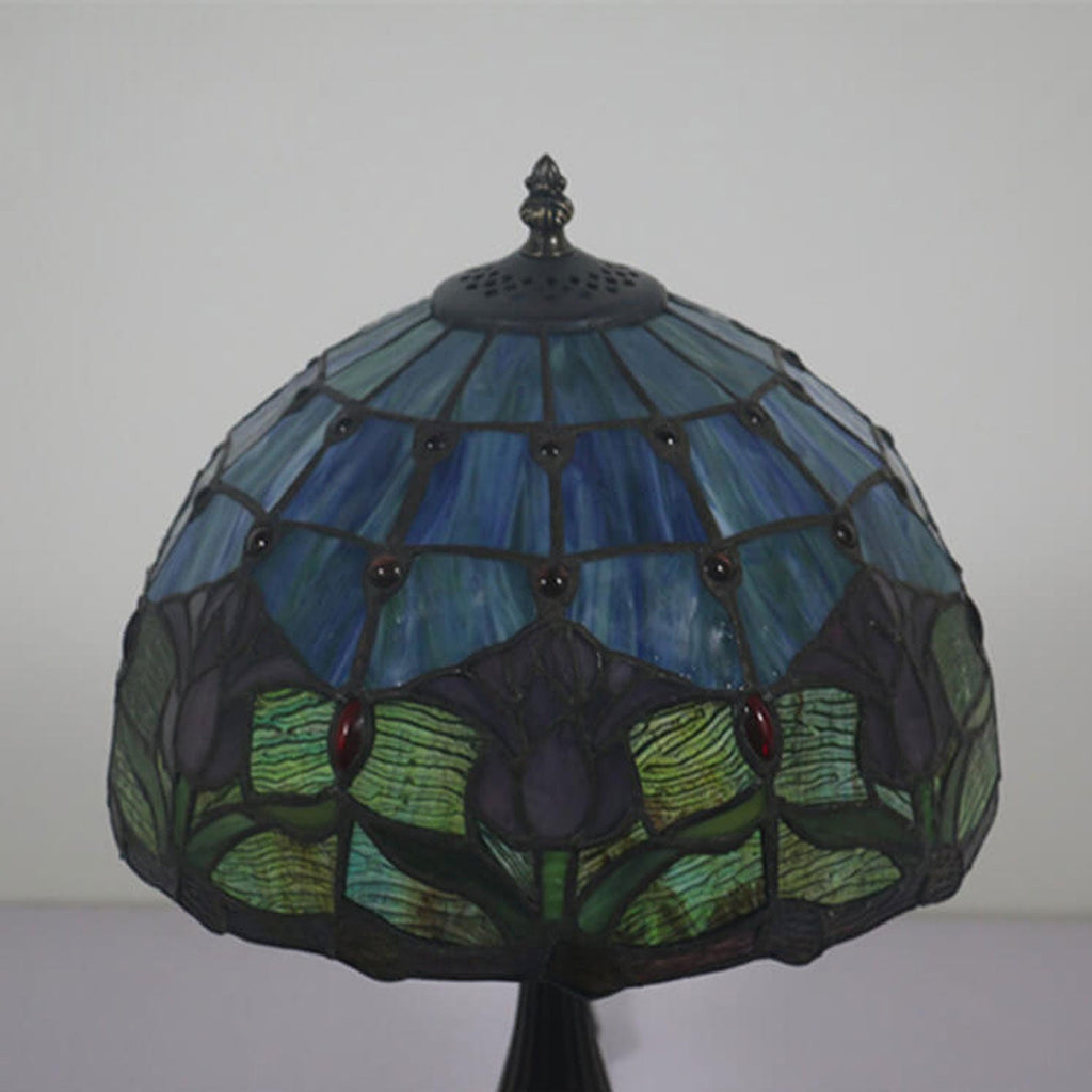 Tulip Stained Glass Dome Table Lamp