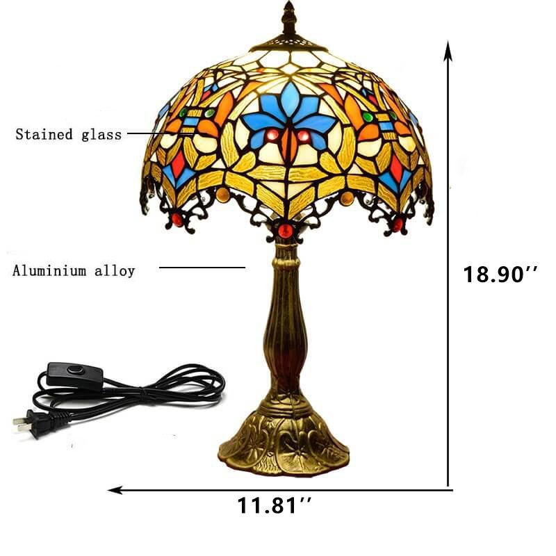 Stained Glass Flower Table Lamp