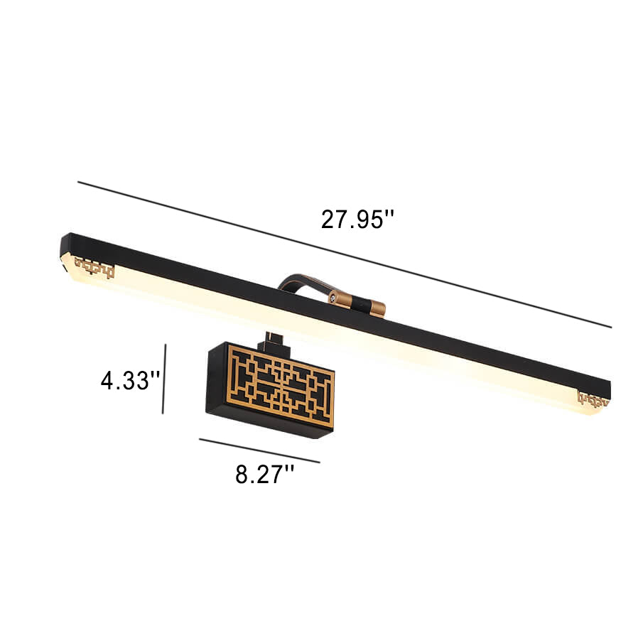 Iron Bar Rotating Mirror Wall Lamp
