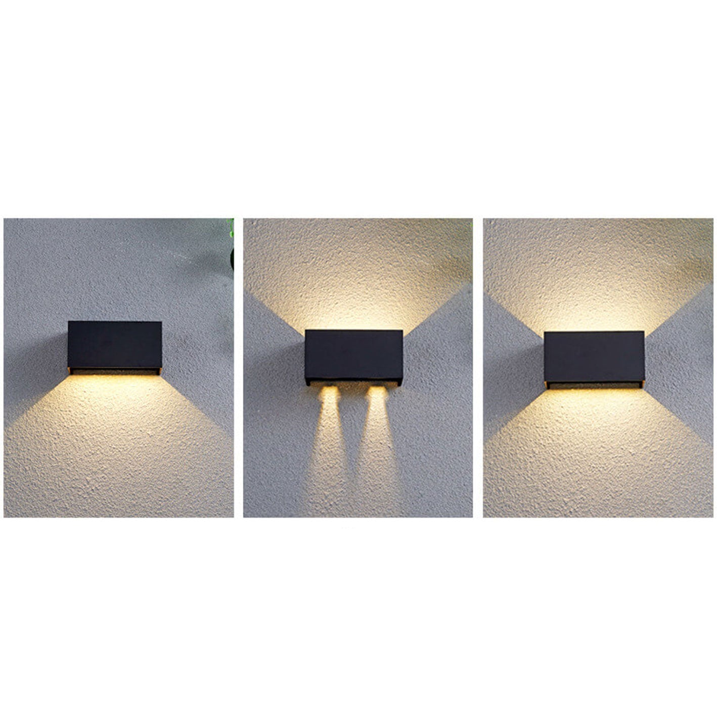 Rectangular Up Down Illuminated Outdoor Light