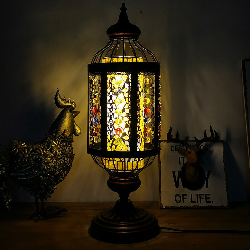 Turkish Stained Glass Lantern Table Lamp
