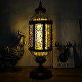 Turkish Stained Glass Lantern Table Lamp