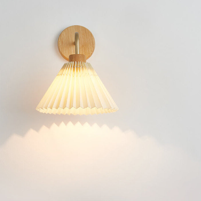 Pleated Umbrella Wall Lamp