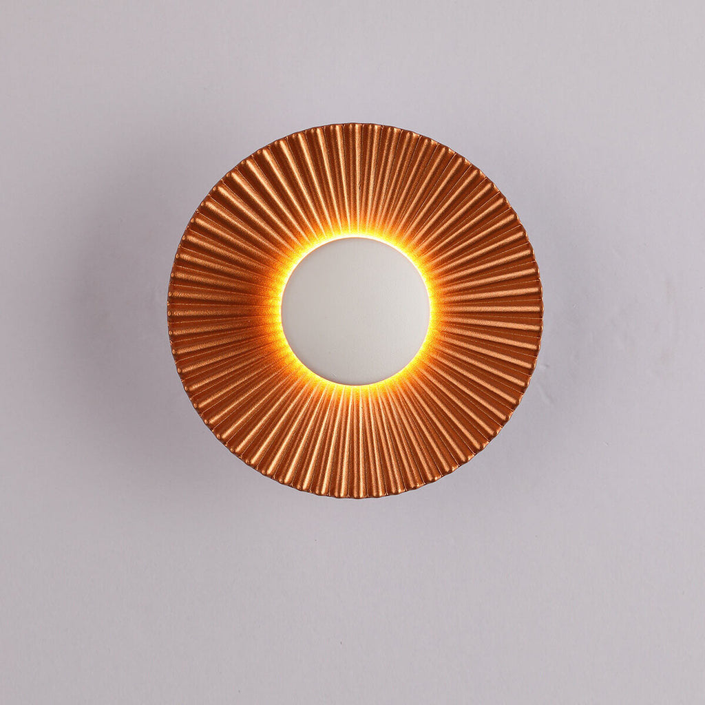 Round Shell Textures Aluminum Wall Lamp